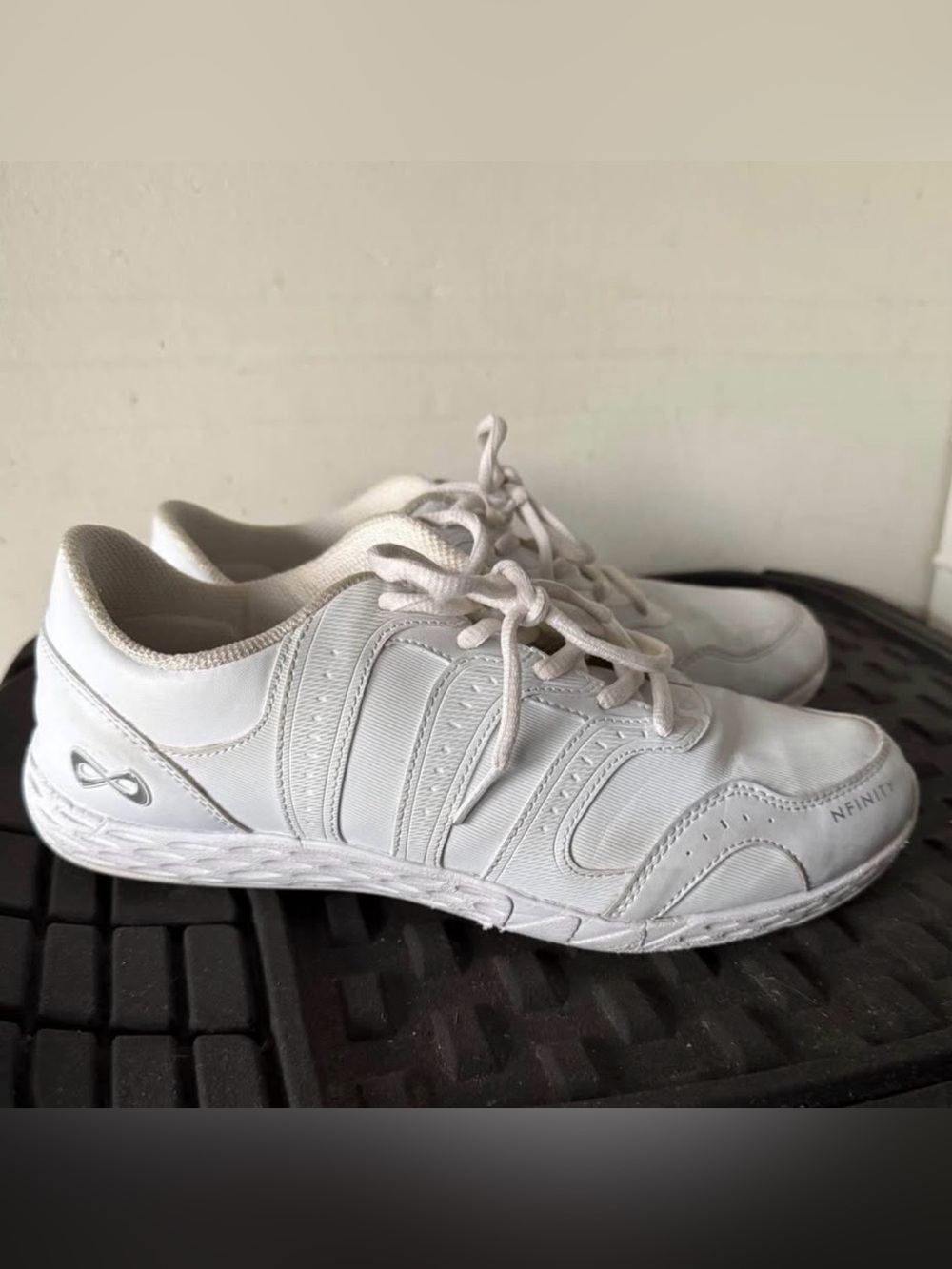 NFINITY All-White Lace-Up Athletic Shoes